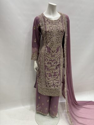 Alternative view of E25-D4 Party Plazzo Suit Dusty Pink