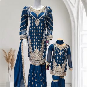 Alternative view of D13 Mummy & Me Gharara Mustard