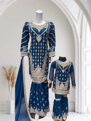 D13 Mummy & Me Gharara Teal