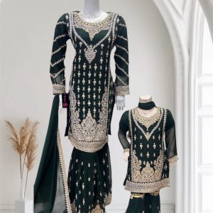 Alternative view of D13 Mummy & Me Gharara Teal