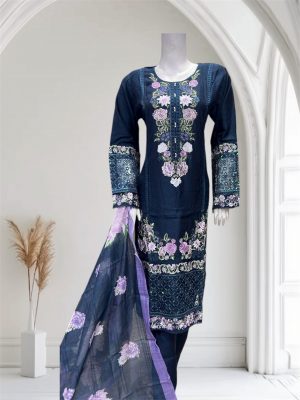 D20 Viscose Salwar Kameez SlateBlue