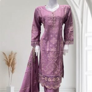 D21 Mix Cotton Plazzo Mauve