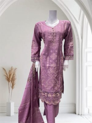 D21 Mix Cotton Plazzo Mauve