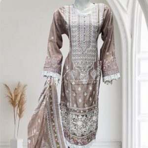 Alternative view of D17 Viscose Salwar Kameez Grey