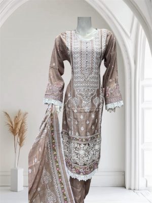 Alternative view of D17 Viscose Salwar Kameez Grey